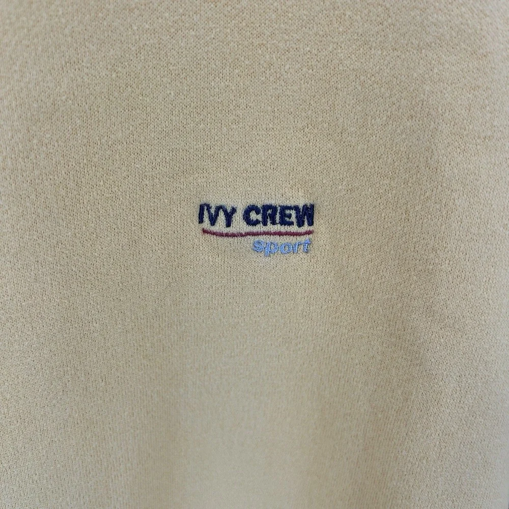 Yellow Crewneck Sweatshirt XL Oversized Preppy Minimal Ivy Crew‎ Sport